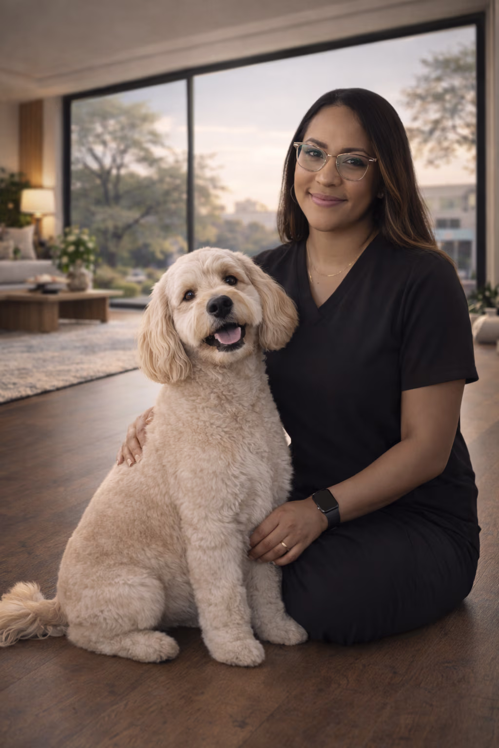 Professional dog groomer providing in-home dog grooming in Round Rock